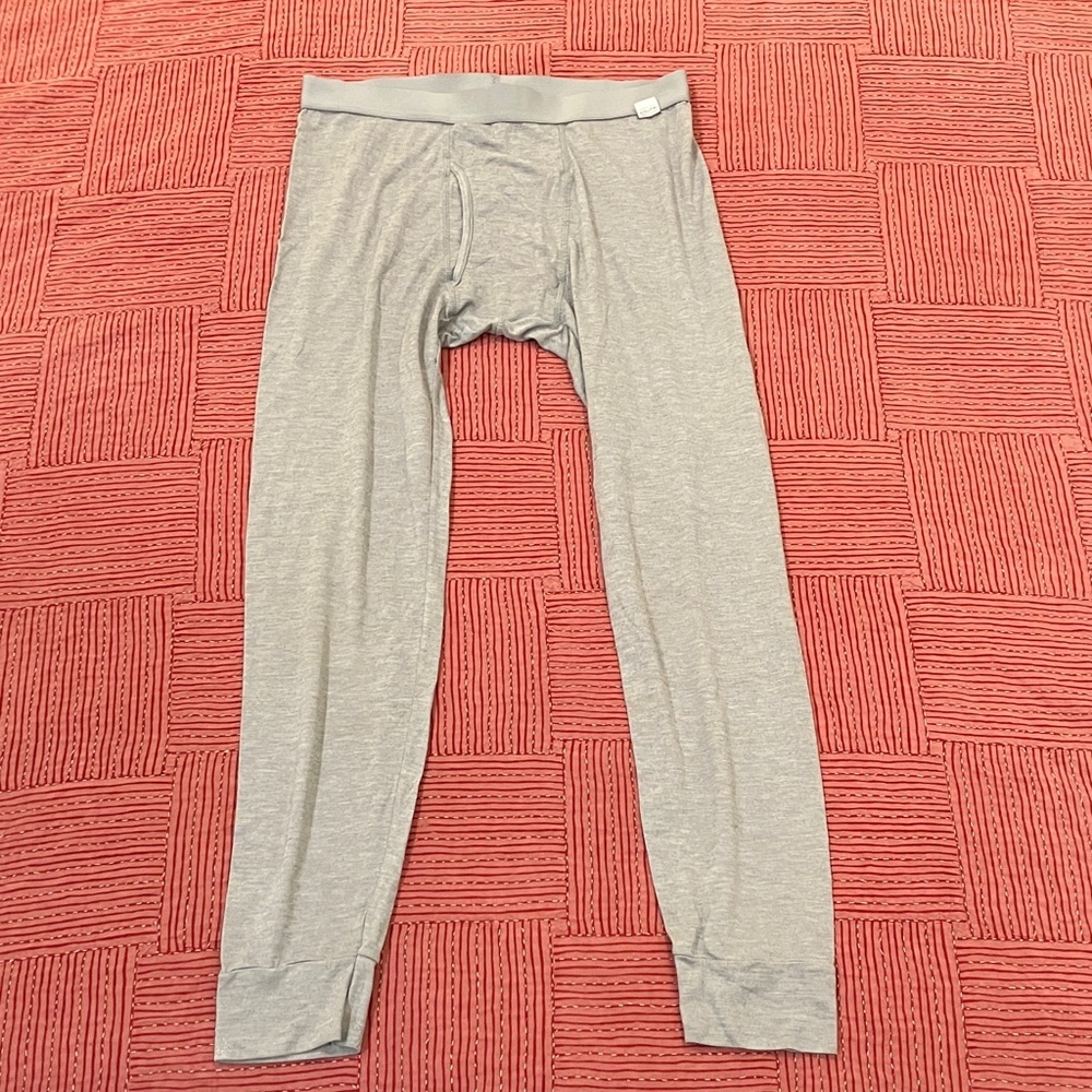 Uniqlo W27L26.5 Men's Light Gray Long Underwear / underpants / base layer bottom